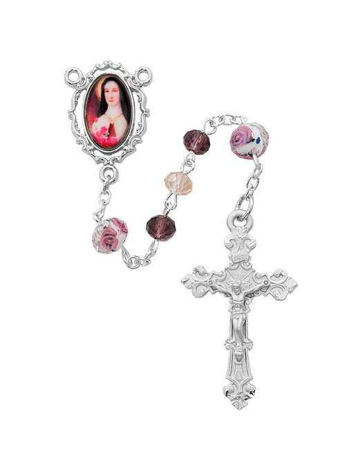 St. Therese Pink and Purple Rosary