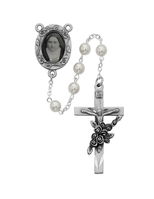 6MM St. Therese Pearl Rosary