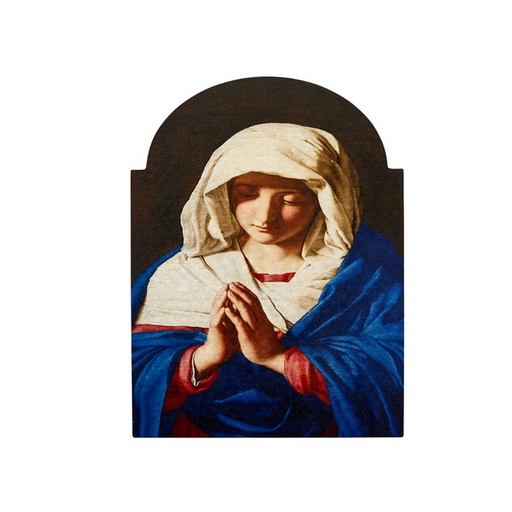 Sassoferrato Virgin In Prayer Arched Plaque