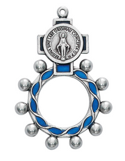 Blue Miraculous Rosary Ring Miraculous Rosary Ring Rosary Ring Blue Rosary Ring Blue Miraculous Finger Rosary