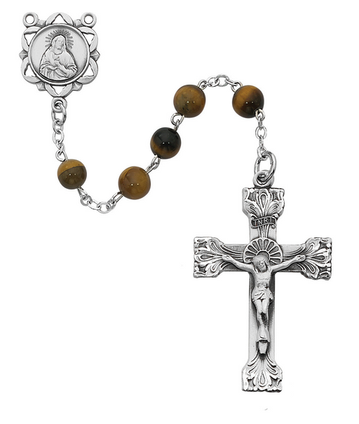 Tiger Eye Rosary with 6mm Genuine Beads