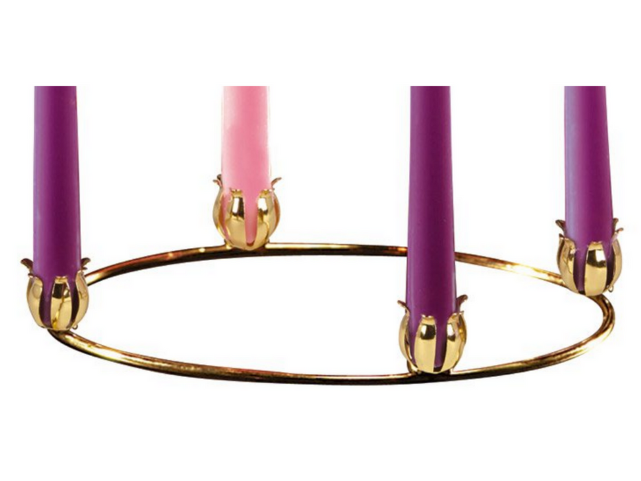 Brass Advent Candleholder Ring - 6 Pieces Per Package
