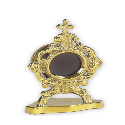 Small Oval Brass Reliquary