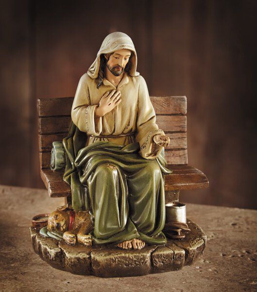 5' H Homeless Jesus Figurine No Place to Rest 5" Figurine