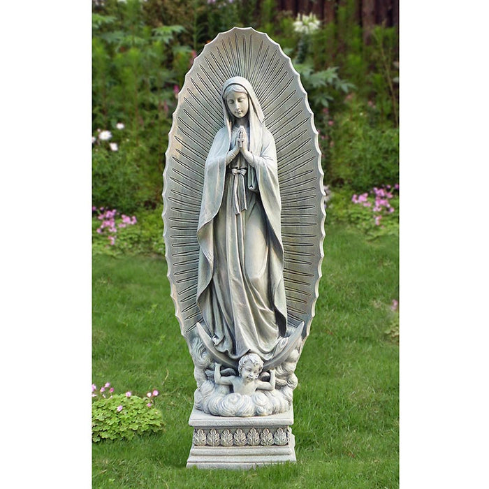 Estatua de jardín de Nuestra Señora de Guadalupe de 37,5" 