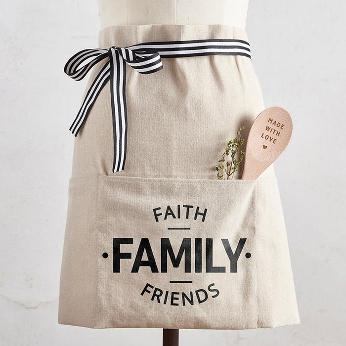 Waist Kitchen Apron - Faith. Family. Friends