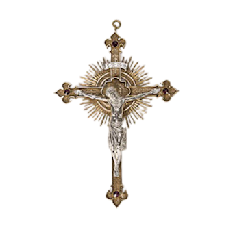 Wall Hung Solid Brass Crucifix