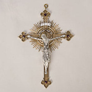 Wall Hung Solid Brass Crucifix