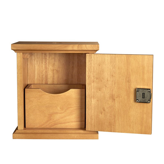 Wall Offering Box - Medium Oak Stain