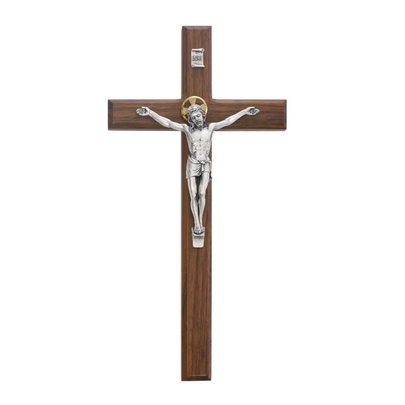 12" Walnut Beveled Crucifix Crucifix Crucifix Symbolism Catholic Crucifix items