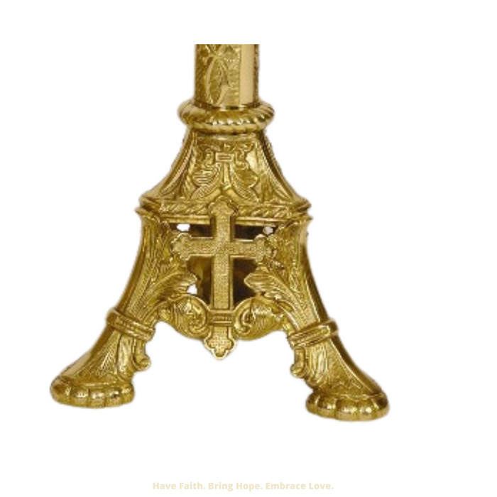 24" Traditional Church Altar Candlestick in Solid Brass
