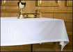 White Altar Frontal with IHS Embroidered Design