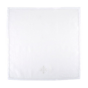 White Fleur-de-Lis Cross Linen Corporal