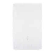 White Fleur-de-Lis Cross Linen Purificator