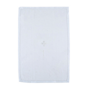 White Fleur de Lis Cross Lavabo Towel - 3 Pieces Per Package