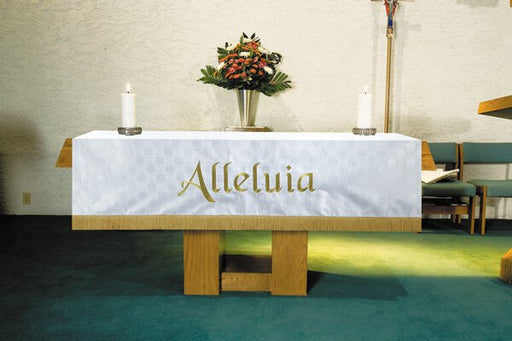 White Maltese Jacquard Altar Frontal