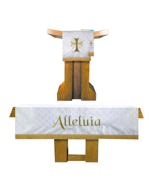 White Maltese Jacquard Parament Set