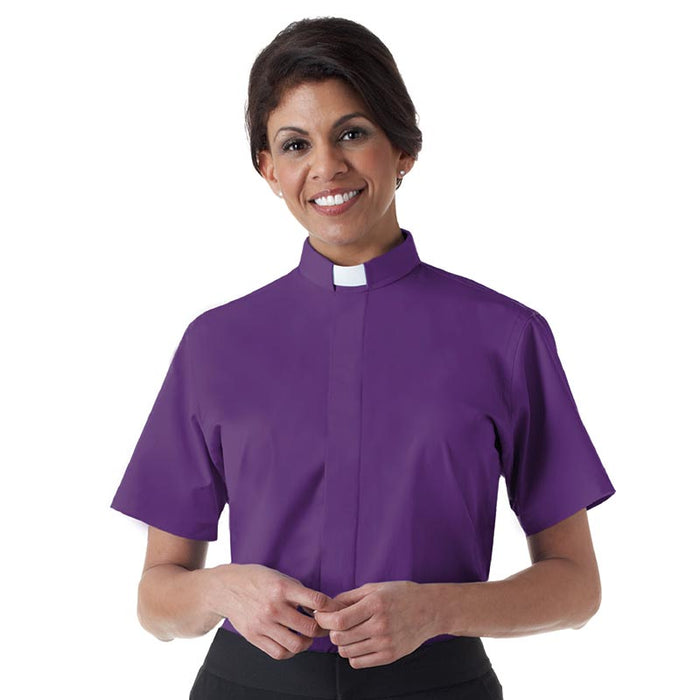 Women's Short Sleeve Tab Collar Clergy Shirt