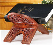 6.5" Wood Carved Bible Stand