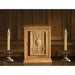 Wood Tabernacle With Chalice, Host and Grape - Medium Oak