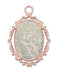 St. Christopher Medal Rose Gold Over Plated Sterling Silver with 18 inch Gold Plated Chain