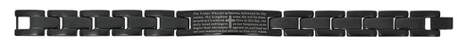Black Stainless Our Father Men's Bracelet father's day gift father's day keepsake father's day symbols