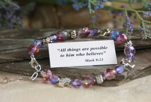 Christian bracelet purple/lavender