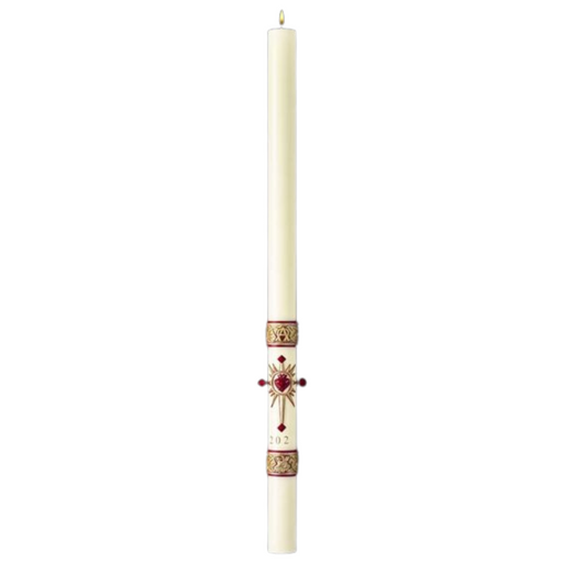 Sacred Heart Paschal Candle - Cathedral Candle - Beeswax - 18 Sizes
