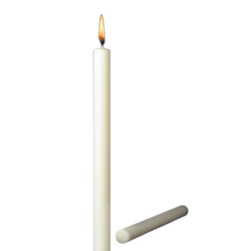 25/32" X 20-1/4" 51% Beeswax Long 3'S PE Altar Candle (18 Pieces)