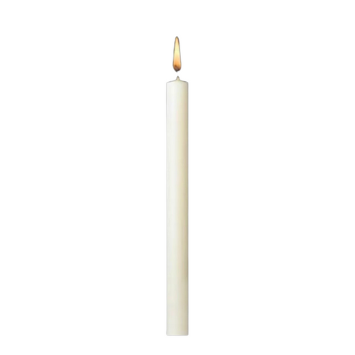 25/32" X 20-1/4" 51% Beeswax Long 3'S PE Altar Candle (18 Pieces)