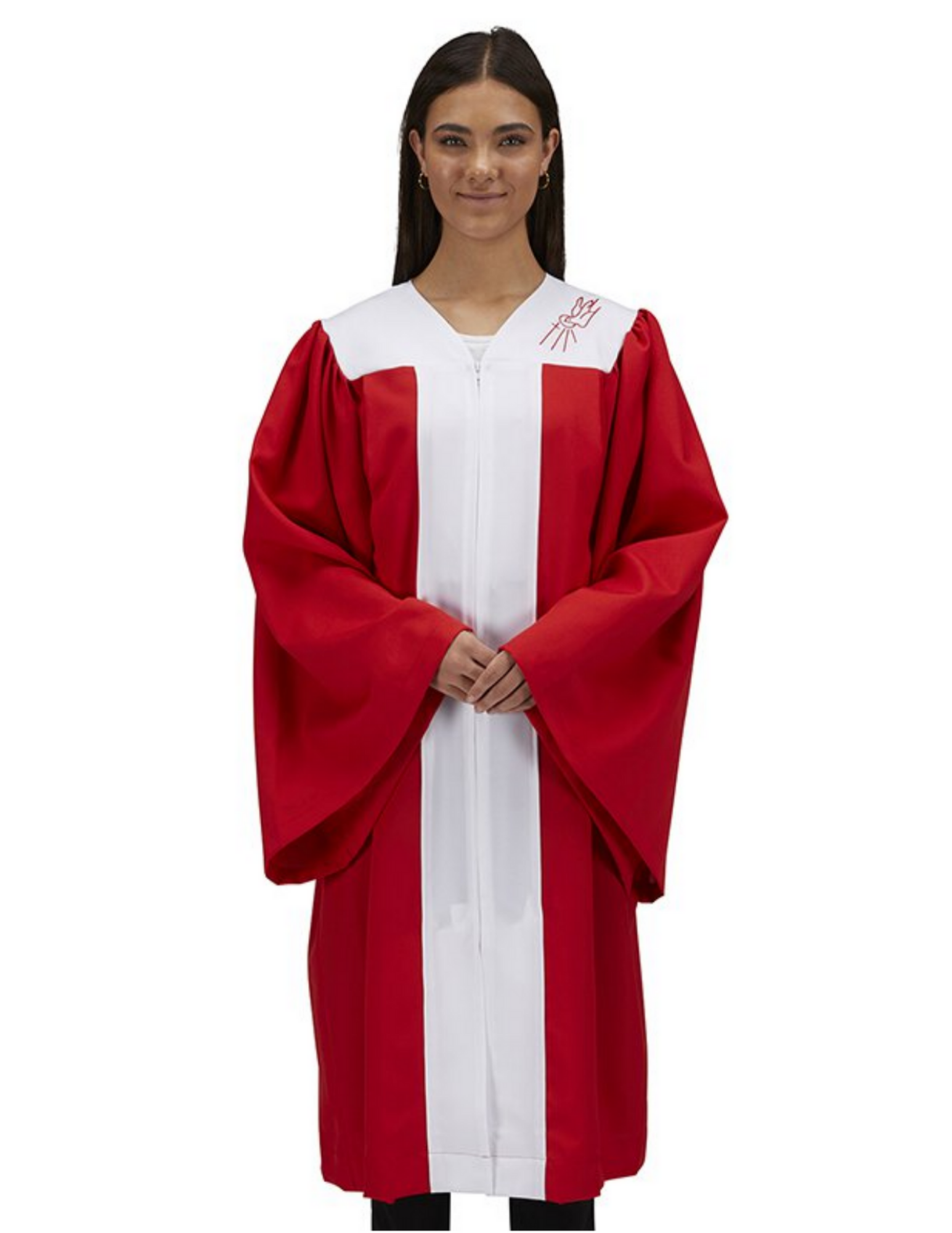 Confirmation Robe Embroidered with Descending Dove — Agapao Store