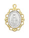 Miraculous Medal Gold Over Sterling Silver with 18" Rhodium and 18" Gold Plated Chain
