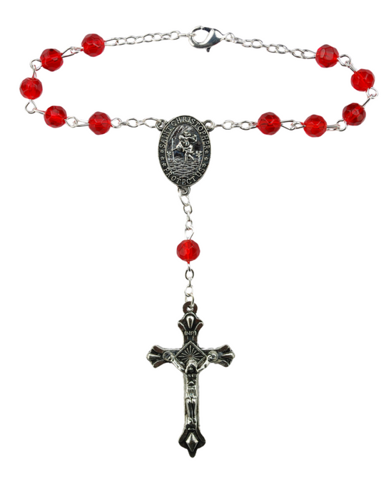 July Ruby Auto Rosary 