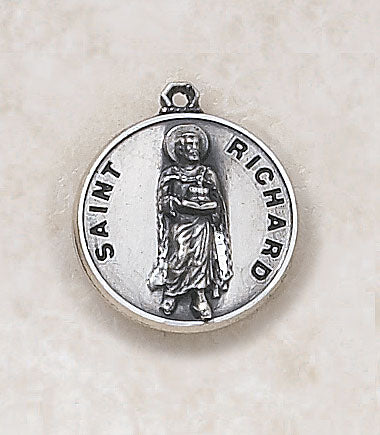 St. Richard Sterling Patron Medal with 20" L Chain