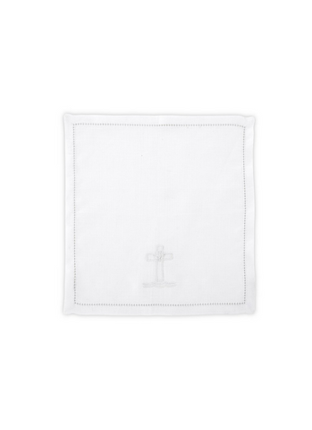 Baptismal Napkin - Embroidered Cross & Dove – Agapao Store