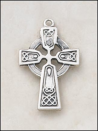 Heritage Medium Celtic Cross With 18" Chain Heritage Medium Celtic Cross Necklace