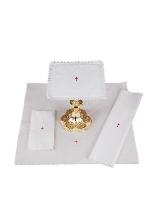 Lace Trim Cross Altar Linen Gift Set