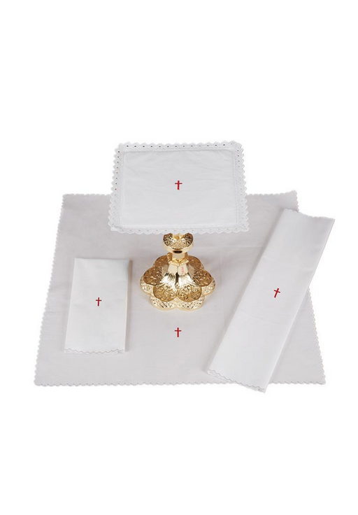 Lace Trim Cross Altar Linen Gift Set